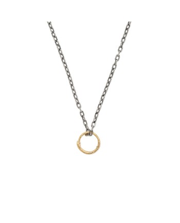 Collana Gucci in Argento con Ciondolo a Serpente Ouroboros in Oro Giallo