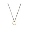 Gucci Necklace in Silver with Ouroboros Snake Pendant in Yellow Gold