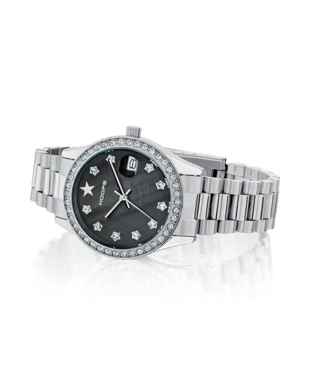 Montre de luxe Hoops avec cadran en nacre noire
