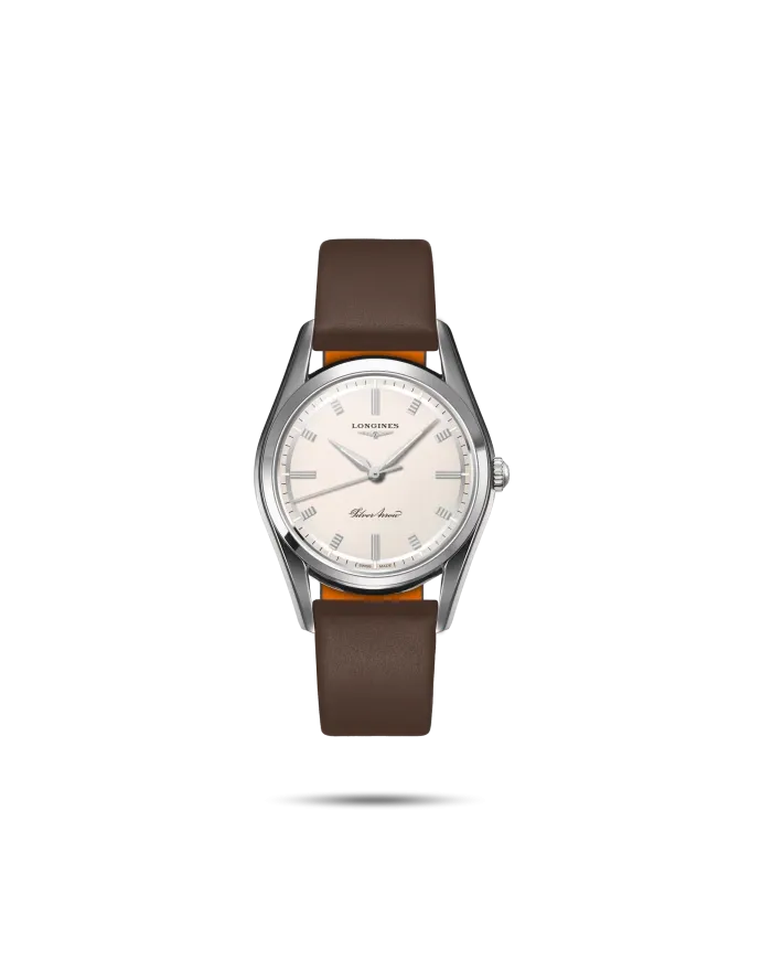 Orologio Longines Silver Arrow con Cinturino in Pelle