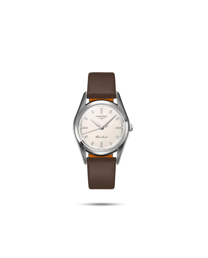 Orologio Longines Silver Arrow con Cinturino in Pelle