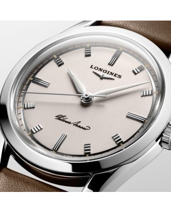 Orologio Longines Silver Arrow con Cinturino in Pelle