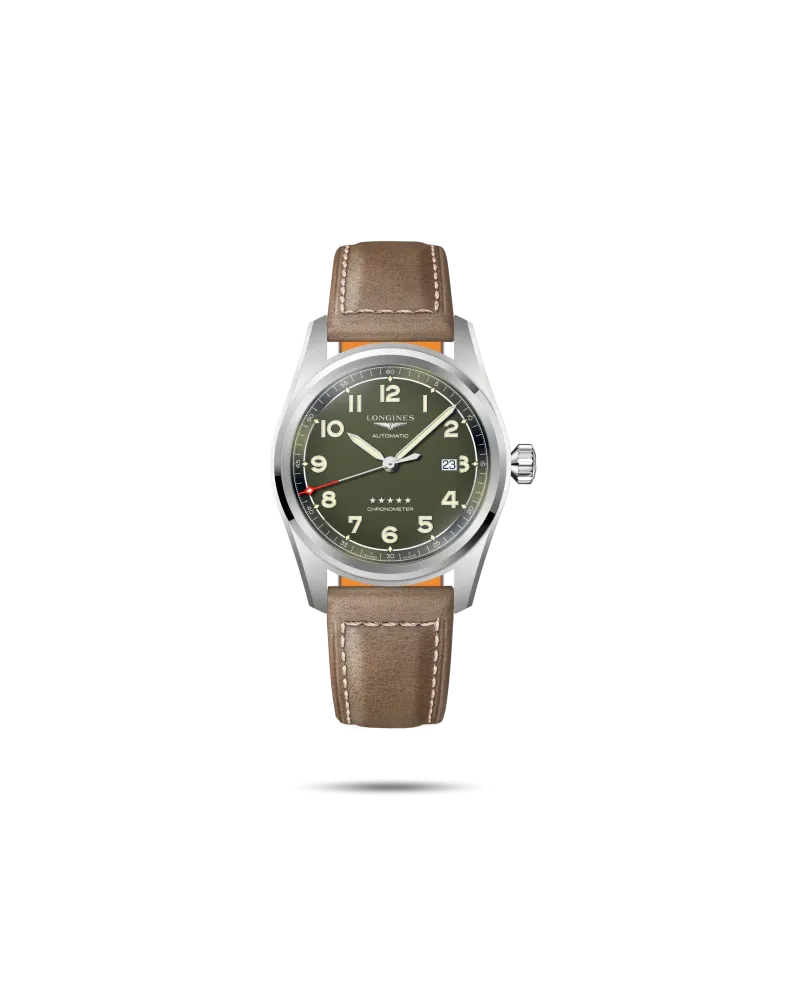 Orologio Longines Spirit con Quadrante Verde e Cinturino in Pelle |  Gioielleria Casella | Orologi automatici