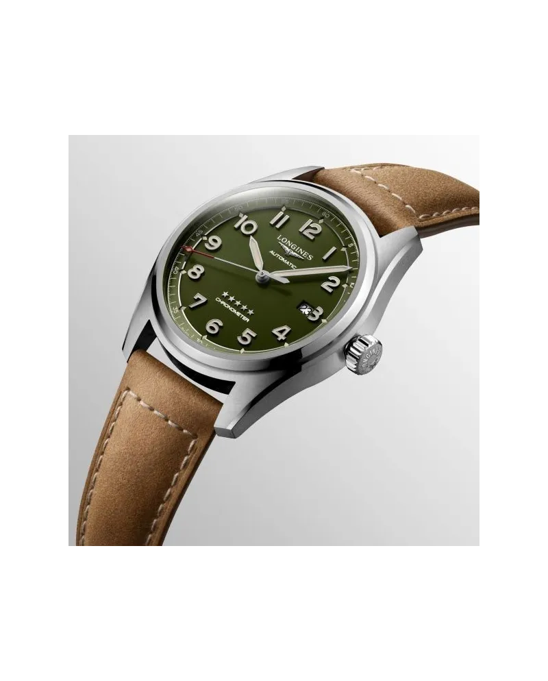 Orologio Longines Spirit con Quadrante Verde e Cinturino in Pelle |  Gioielleria Casella | Orologi automatici