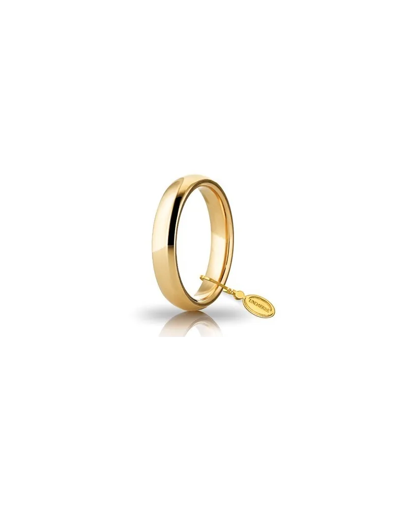 Fede Nuziale Unoaerre Comoda in Oro Giallo 4 mm