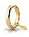 Fede Nuziale Unoaerre Comoda in Oro Giallo 4 mm