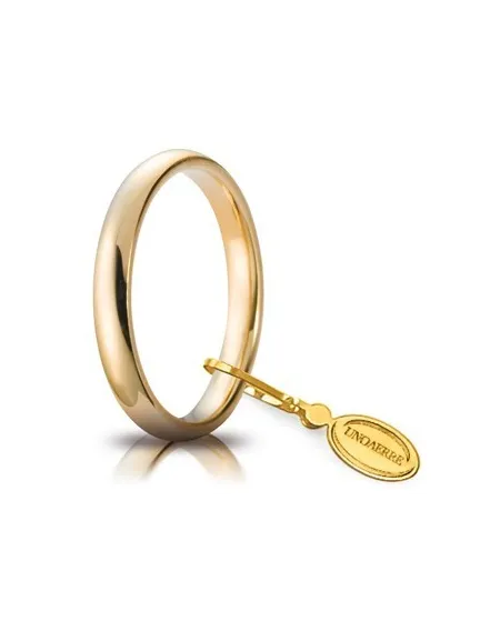 Fede Nuziale Unoaerre Comoda in Oro Giallo 3 mm