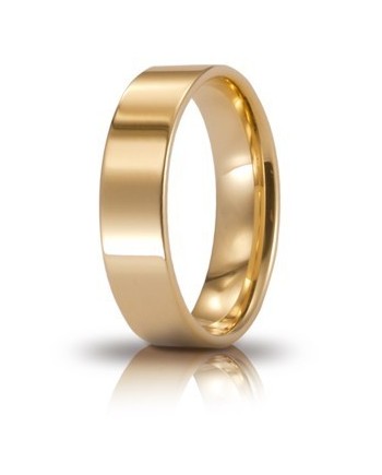 Unoaerre Wedding Ring Circles of Light in Yellow Gold 5 mm