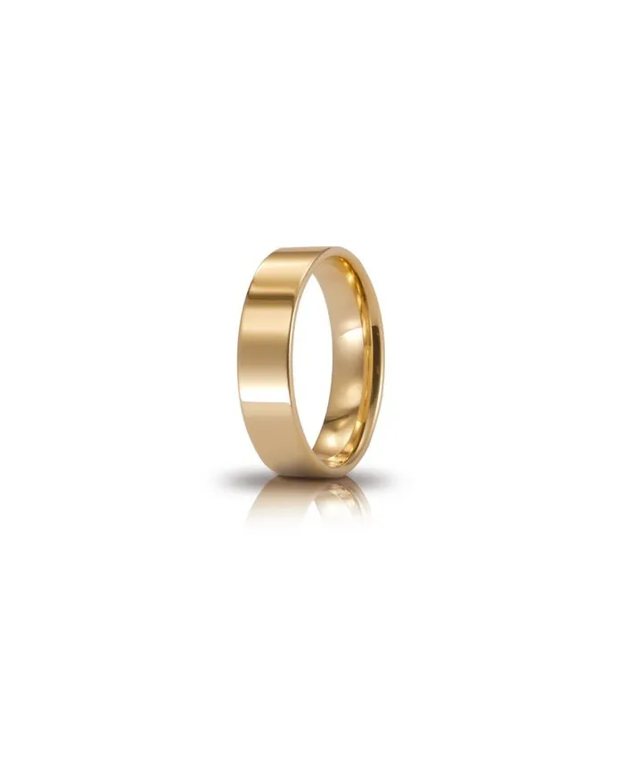 Unoaerre Wedding Ring Circles of Light in Yellow Gold 5 mm
