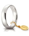 Fede Nunziale Unoaerre Comoda in Oro Bianco 5 mm