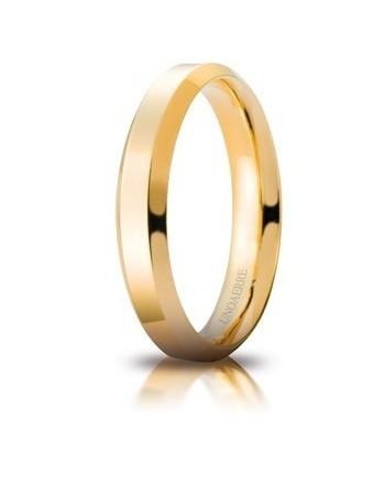 Fede Nuziale Unoaerre Hydra in Oro Giallo 4 mm