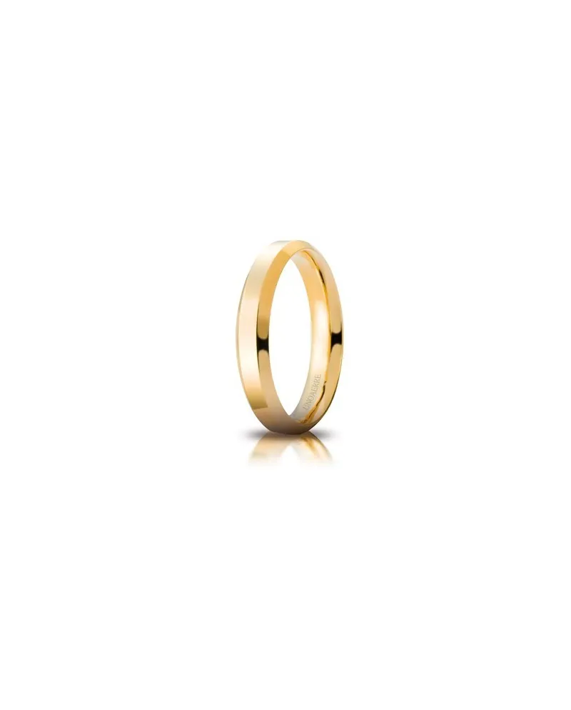 Fede Nuziale Unoaerre Hydra in Oro Giallo 4 mm Fede Nuziale Unoaerre Hydra in Oro Giallo 4 mm