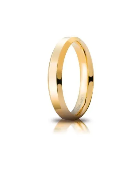 Fede Nuziale Unoaerre Hydra in Oro Giallo 4 mm