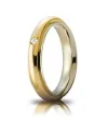 Fede Nuziale Unoaerre Andromeda in Oro Bicolore con Diamante 4 mm