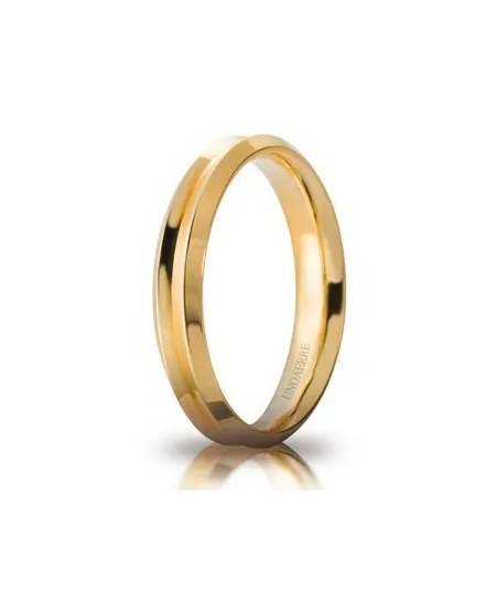 Fede Nuziale Unoaerre Corona in Oro Giallo 4 mm