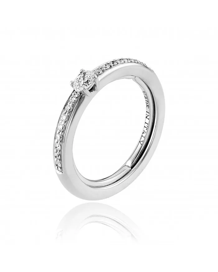 Bague Chimento Forever Stack Me Line en or blanc avec diamants