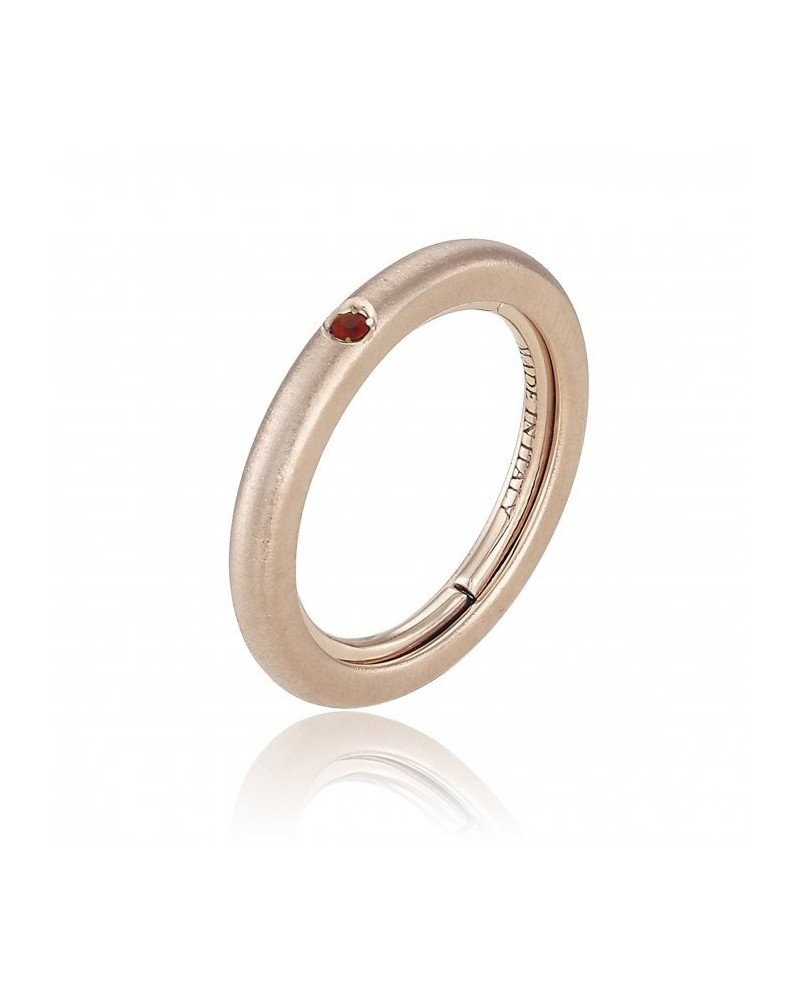Chimento Forever Stack Me Ring in Rose Gold with Ruby