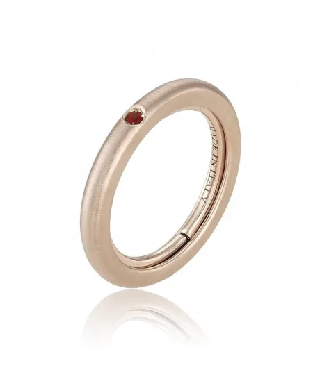 Chimento Forever Stack Me Ring in Rose Gold with Ruby