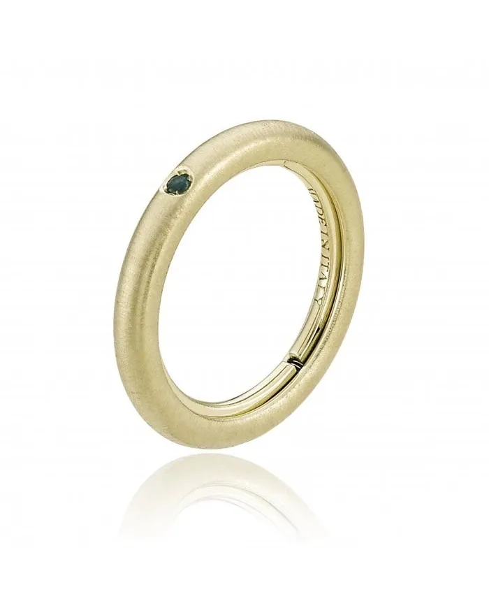 Chimento Forever Stack Me Ring in Yellow Gold with Tsavorite