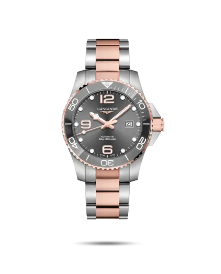 Orologio Longines HydroConquest Pvd 43 mm con Quadrante Grigio e Cinturino in Acciaio