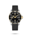 Longines HydroConquest Pvd 43mm Black Dial Black Rubber Strap Watch