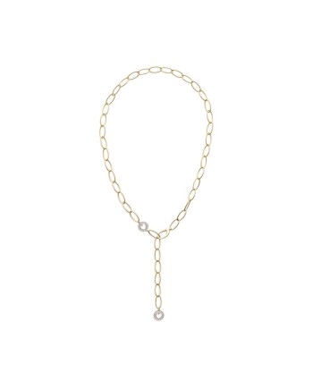 Collier Chantecler en or jaune avec maillons ovales et diamants