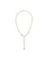 Chantecler Yellow Gold Necklace with Oval Links and Diamonds
