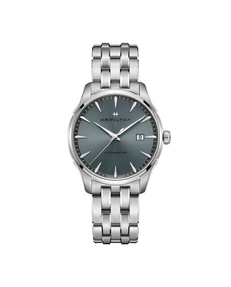 Orologio al Quarzo Hamilton Jazzmaster Gent con Quadrante Blu e Cinturino  in Acciaio | Gioielleria Casella | Orologi al quarzo
