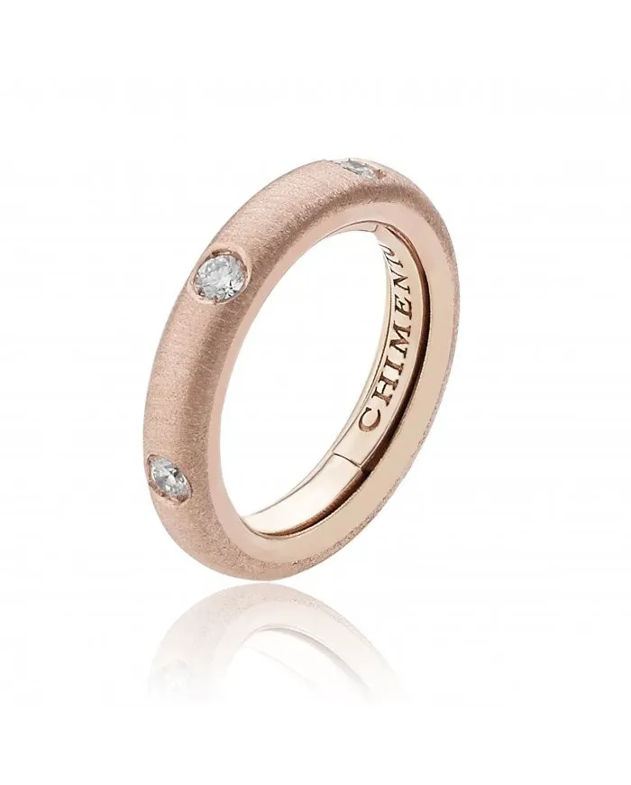 Chimento Forever Stack Me Ring in Rose Gold with Diamonds