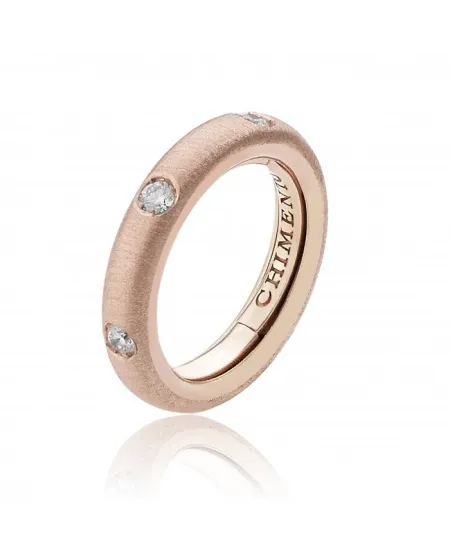 Anello Chimento Forever Stack Me in Oro Rosa con Diamanti