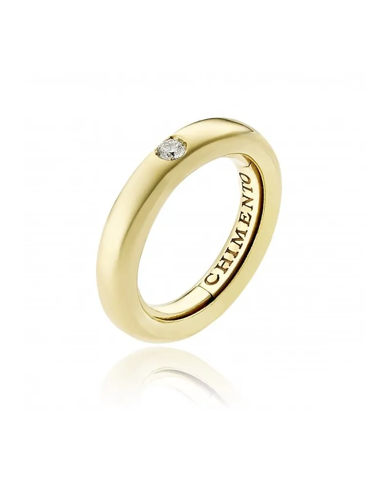 Chimento Forever Stack Me Ring in Yellow Gold with Diamond