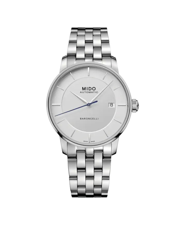 Orologio Mido Baroncelli Signature con Cinturino in Acciaio e Quadrante Argento