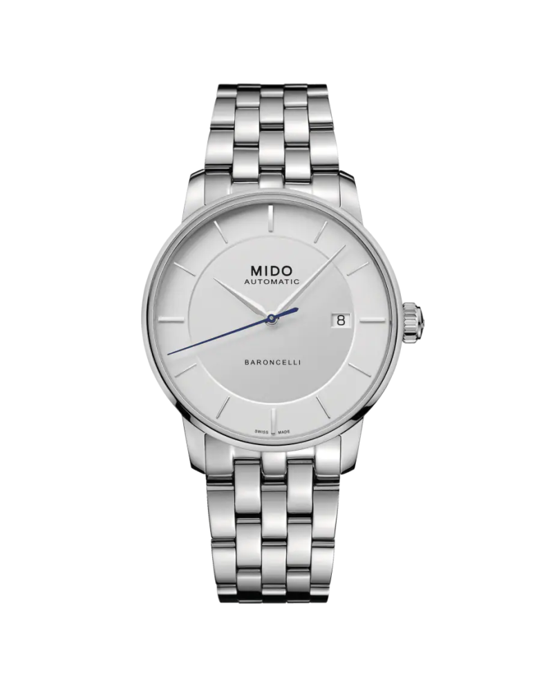 Orologio Mido Baroncelli Signature con Cinturino in Acciaio e Quadrante Argento
