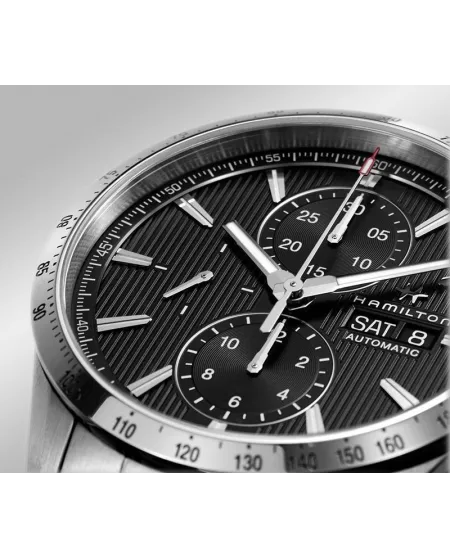 Montre Hamilton Broadway Day Date Auto Chrono noire