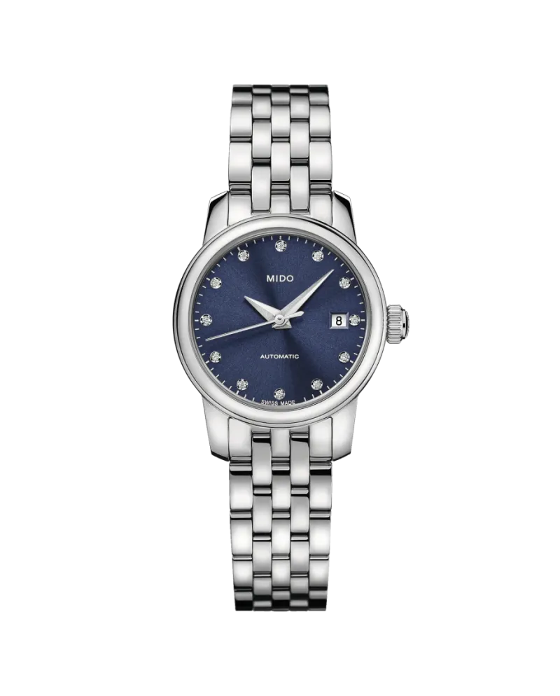 Orologio da Donna Mido Baroncelli Lady Twenty Five con Quadrante Blu e  Diamanti | Gioielleria Casella | Orologi automatici