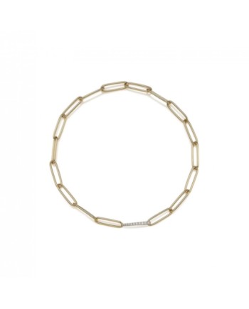 Bracciale Chantecler in Oro Giallo con Maglie Ovali e Diamanti