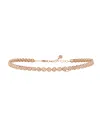 Choker Chantecler Paillettes in Oro Rosa con Diamanti Bianchi
