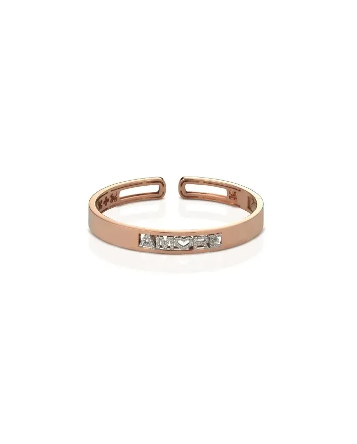 Bracciale Buonocore You Are 2.0 Amore in Oro Rosa con Diamanti