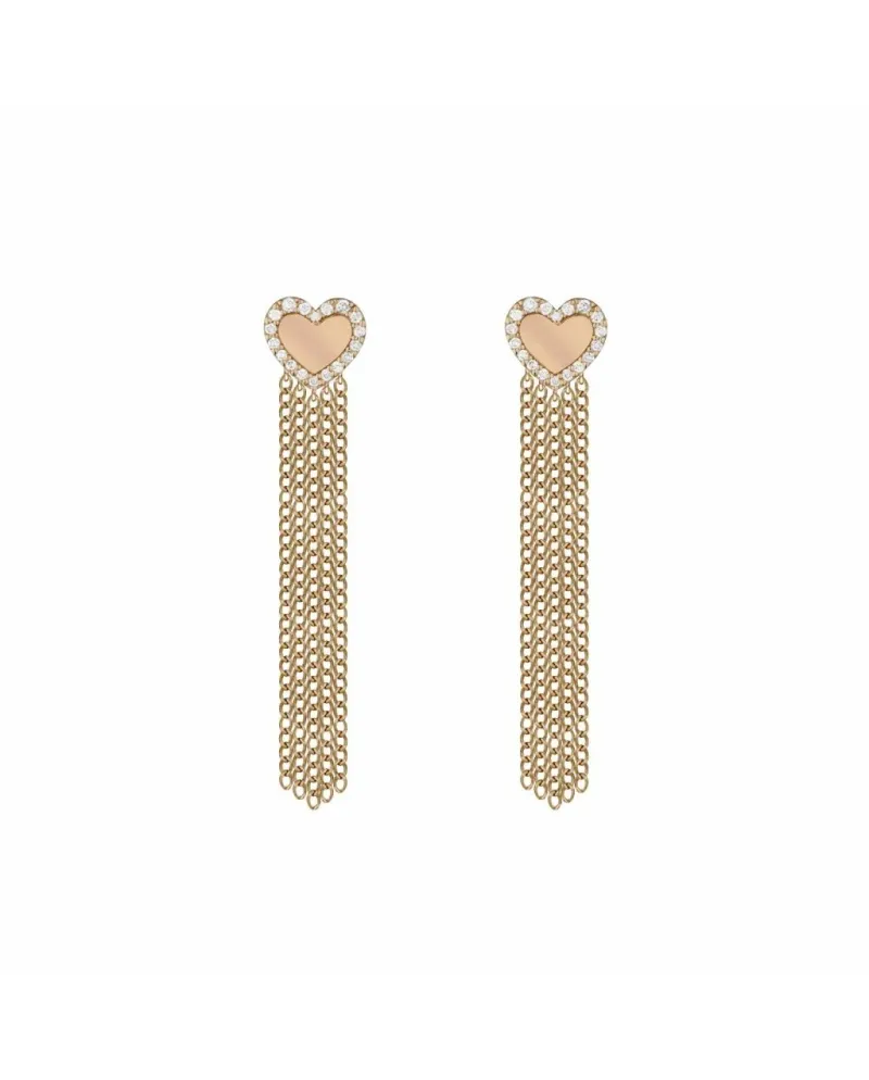 Orecchini Pendenti Buonocore Hope in Oro Rosa con Diamanti Orecchini Pendenti Buonocore Hope in Oro Rosa con Diamanti