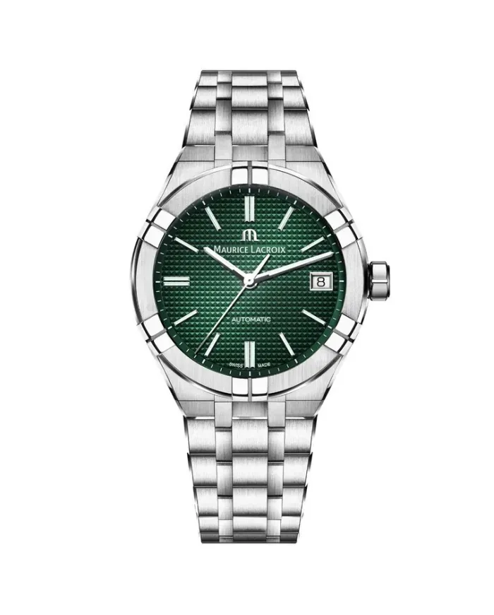 Orologio Maurice Lacroix Aikon Automatic 39 mm con Quadrante Verde e Bracciale in Acciaio