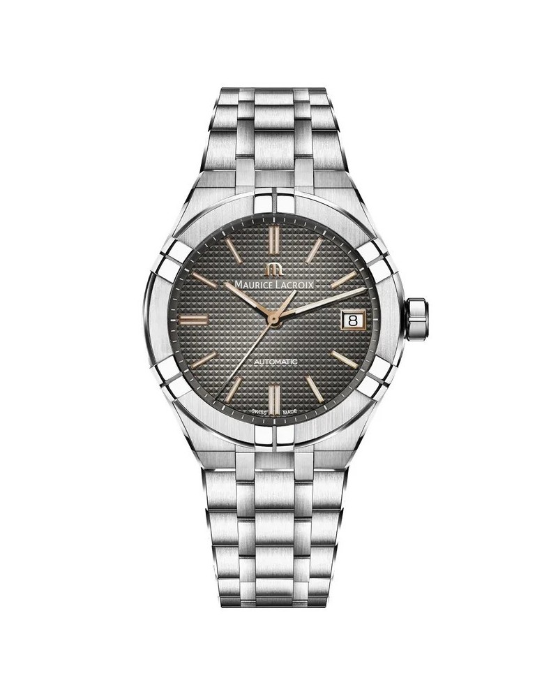 Orologio Maurice Lacroix Aikon Automatic 39 mm con Quadrante Antracite e Bracciale in Acciaio