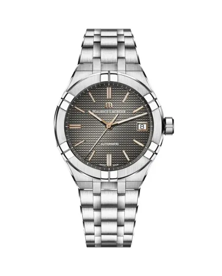 Orologio Maurice Lacroix Aikon Automatic 39 mm con Quadrante Antracite e Bracciale in Acciaio