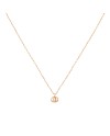 Gucci GG Running Necklace in Rose Gold with Double G Pendant