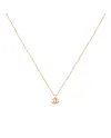 Gucci GG Running Necklace in Rose Gold with Double G Pendant