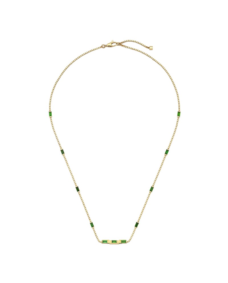 Collier Gucci Link to Love en or jaune avec tourmalines
