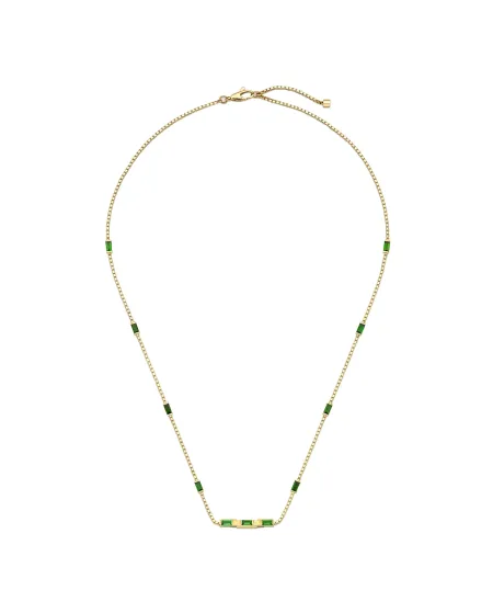 Gucci Link to Love Necklace in Yellow Gold with Tourmalines