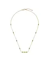 Gucci Link to Love Necklace in Yellow Gold with Tourmalines