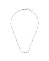 Gucci Link to Love Necklace in White Gold with Rubellite