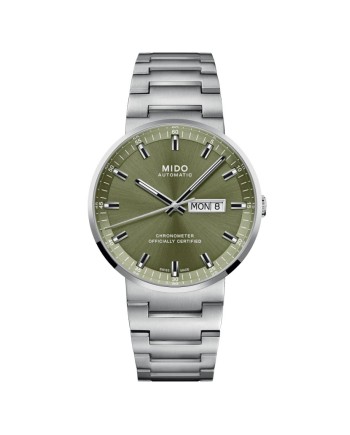 Orologio Mido Commander Icone con Quadrante Verde e Cinturino in Acciaio