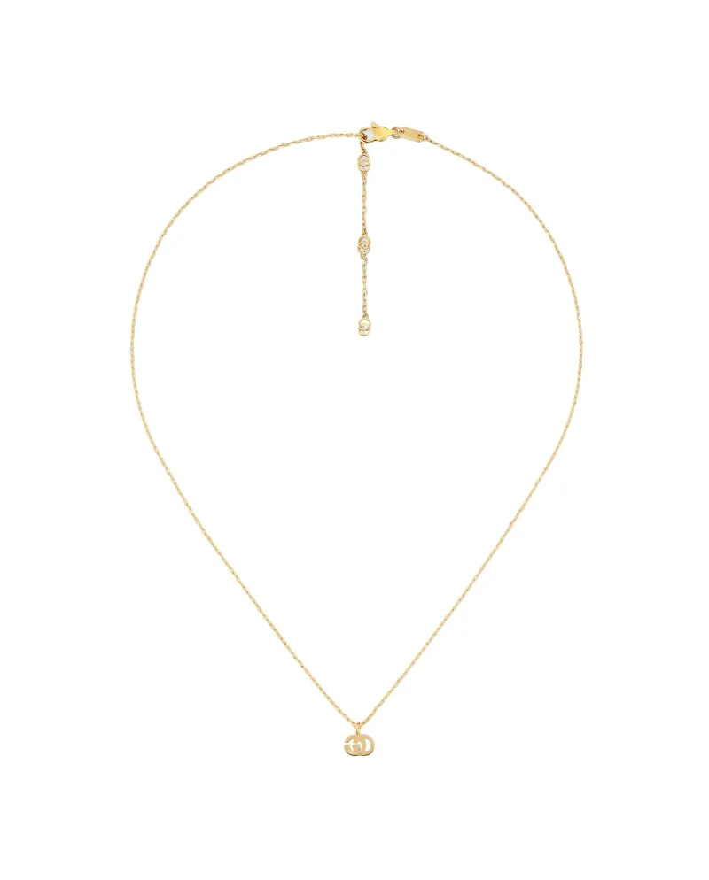Collana Gucci GG Running in Oro Giallo con Ciondolo Doppia G